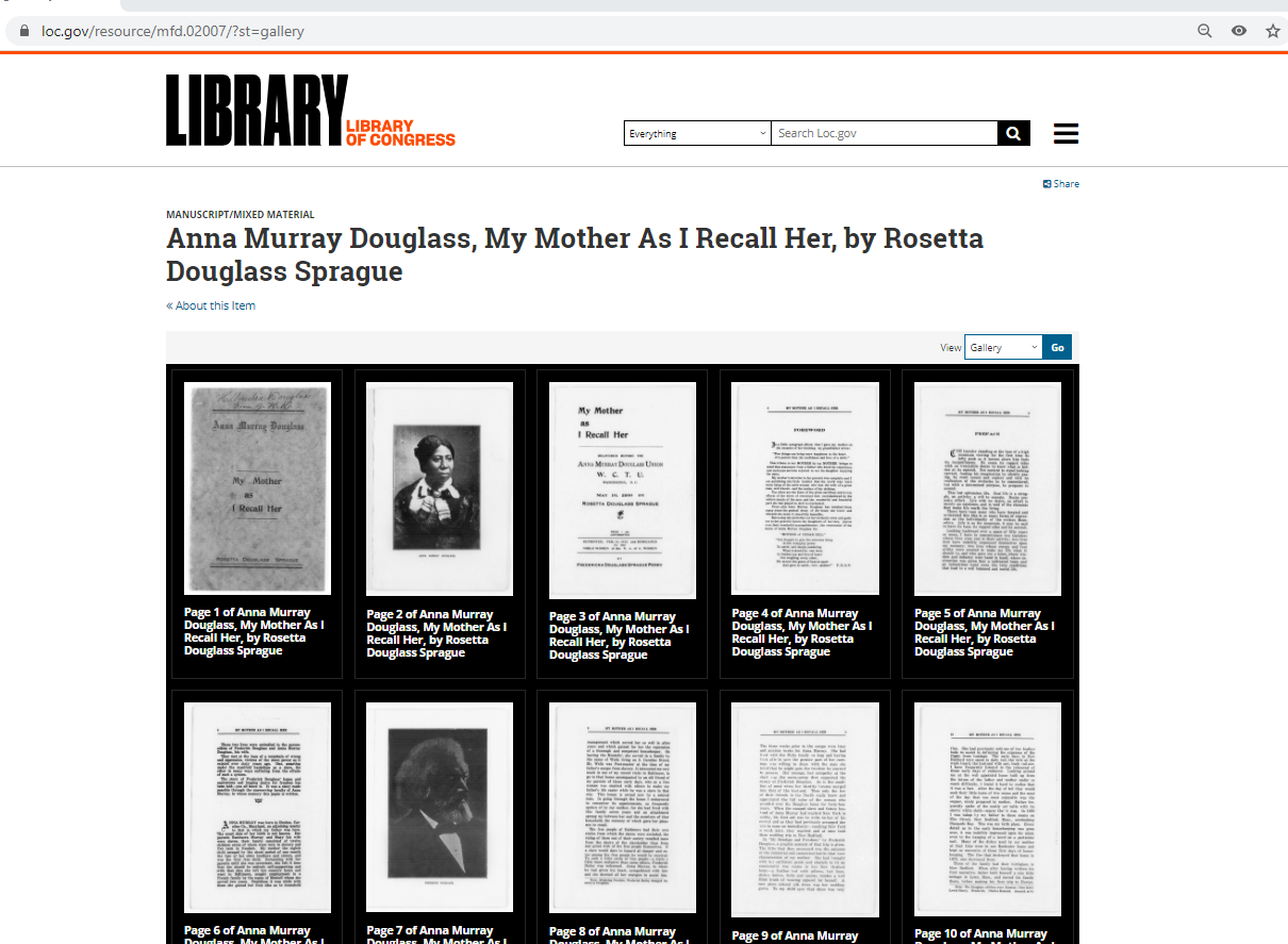 screen capture of a grid of scanned pages of a book